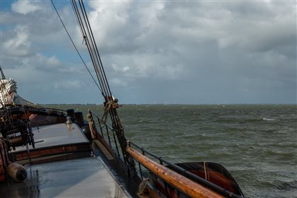 Der Druck auf dem Rigg war beachtlich und die Bree Sant schob tüchtig Lage