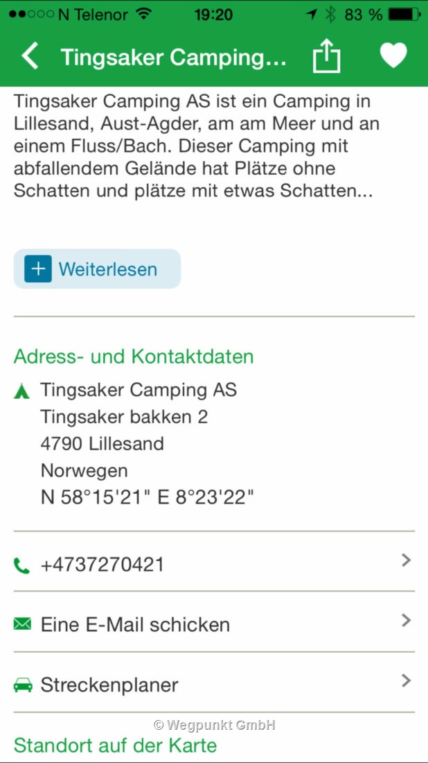 Der Platz mit einer Bewertung von 8.1 von 10!