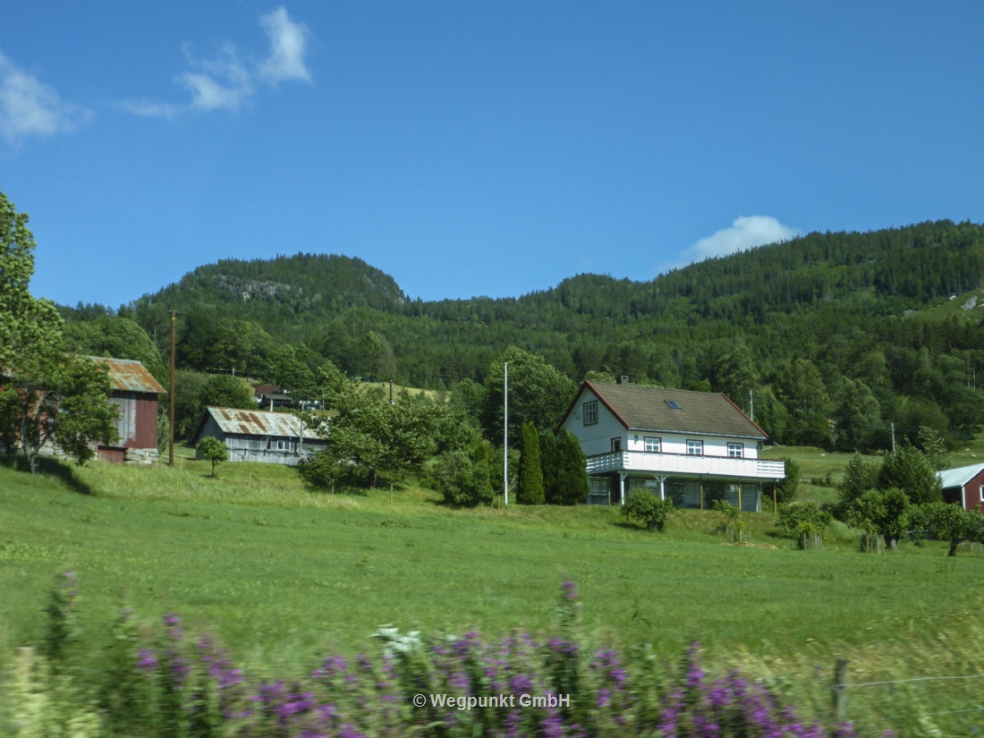 Oben blau - unten grün