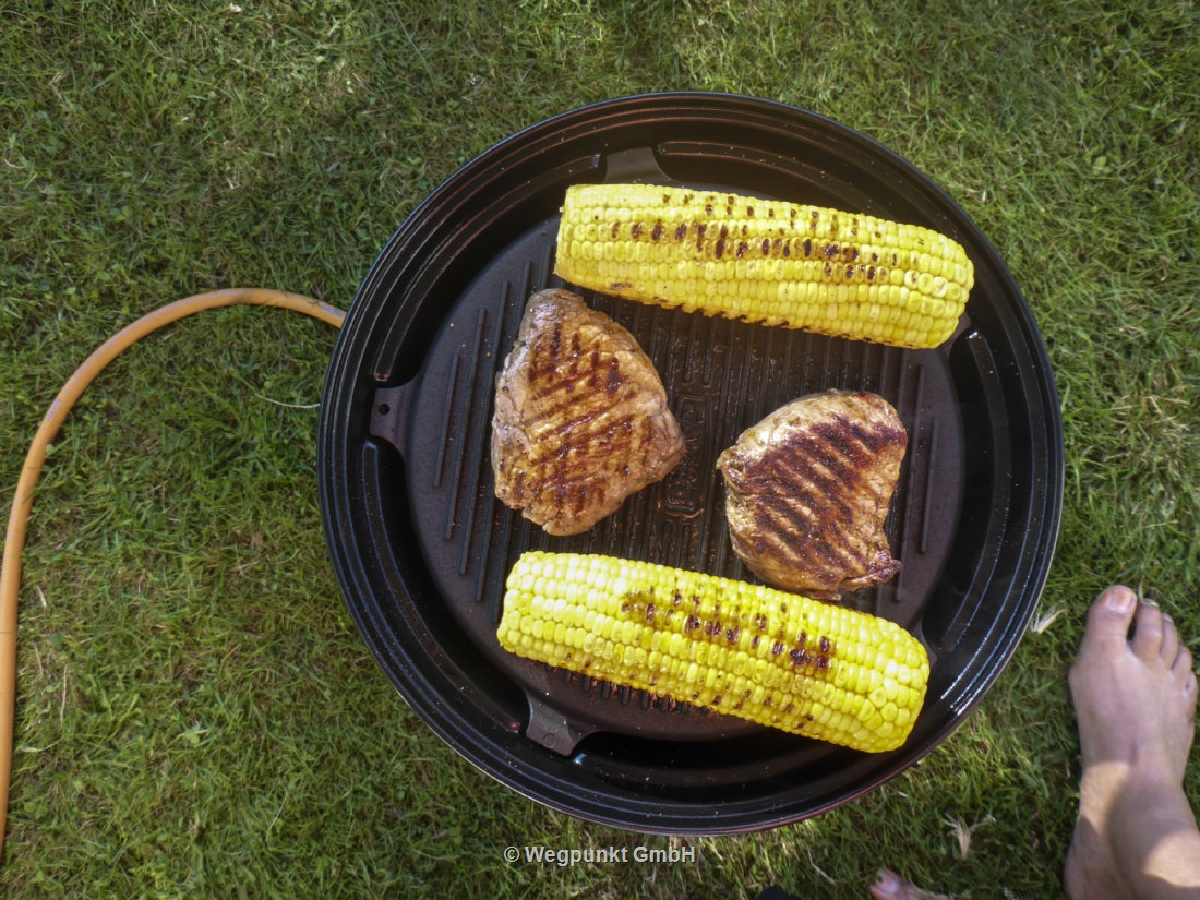 Der Grill bewährt sich