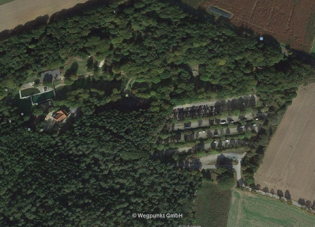 Der Stellplatz aus der Vogelschau