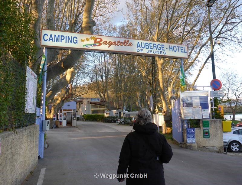 Gegen 17 Uhr errreichen wir den Campingplatz Bagatelle in Avignon