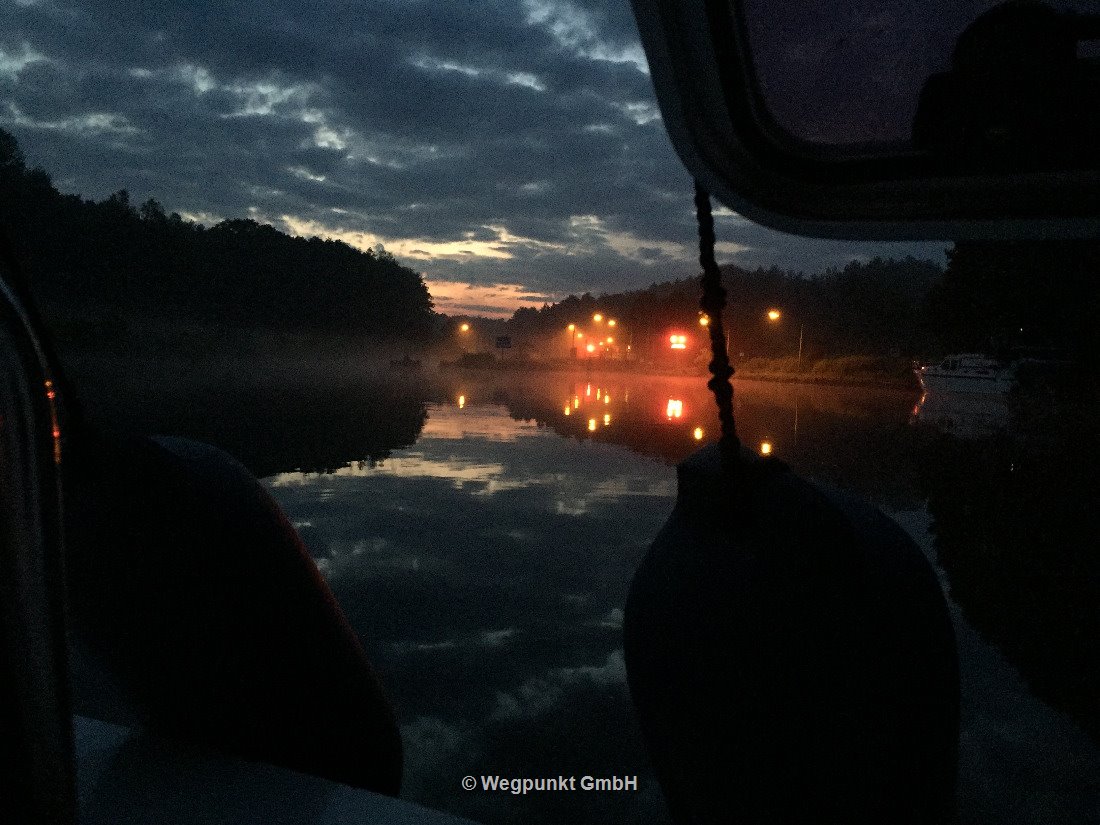 Abendstimmung an einer Schleuse