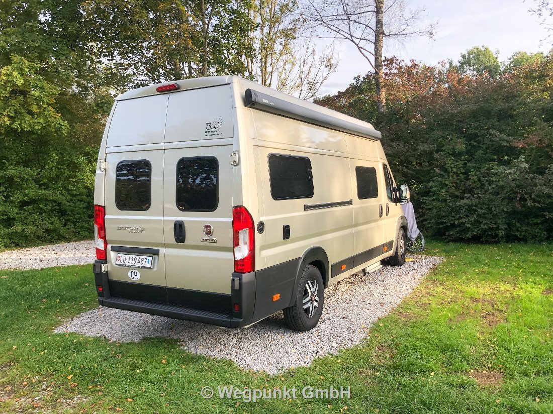 Die erste Nacht im neuen Camper am Starnbergersee. Heizung funktioniert, alles bestens.